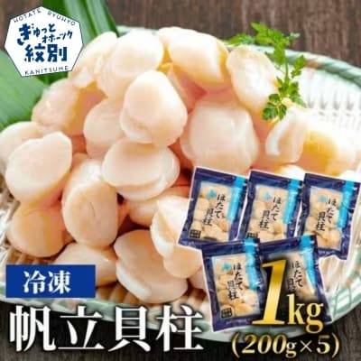 冷凍帆立貝柱200g×5パック(計1kg) | ホタテ ほたて 刺身用 玉冷 ★★