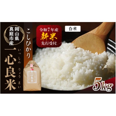 【令和7年産】米ぬか牡蠣殻栽培米コシヒカリ『一心良米』白米5kg