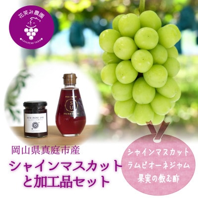 【2026年先行受付】岡山　花笑み農園『シャインマスカット&ジャム&飲む酢』S-JN