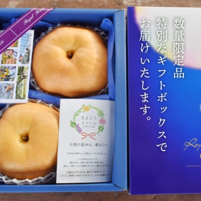 【きよとうファーム】【厳選品】あたご梨2玉入(1.6kg級/玉)(岡山県産)