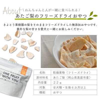 あたご梨のフリーズドライおやつ(22g×1袋) 原材料は「あたご梨」のみ、果物そのまま!(岡山県産)