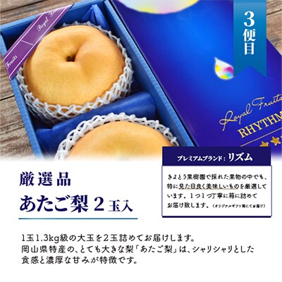 【発送月固定定期便】桃、ぶどう、梨の最上級品を旬にお届けする3回便!(岡山県産)全3回