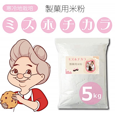 製菓用米粉 ケーキ ピザ ミズホチカラ【5kg】グルテンフリー 寒冷地栽培 MIZUSEIKA-5