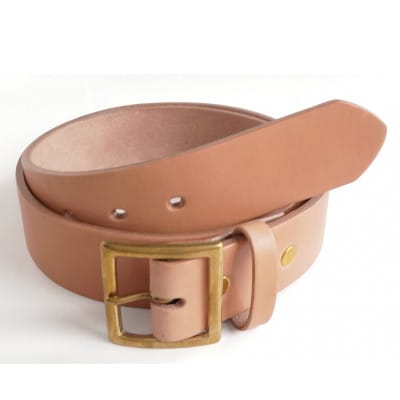 E STREET LEATHER グレージングベンズ 4cm幅極厚レザーベルト ナチュラル34インチ