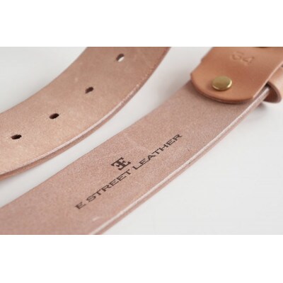 E STREET LEATHER グレージングベンズ 4cm幅極厚レザーベルト ナチュラル34インチ
