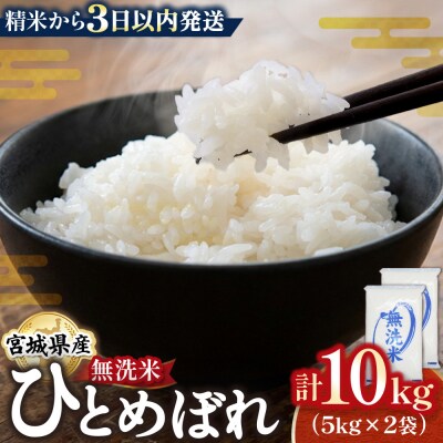 【令和7年産】宮城県産ひとめぼれ【無洗米】10kg(5kg×2)