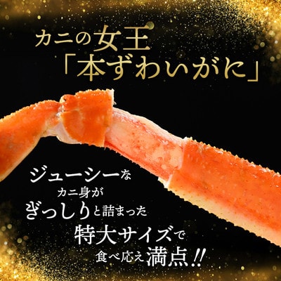 【訳あり】特大4L～5L_ボイル本ずわいがに肩脚　4～5肩(約1.5kg)