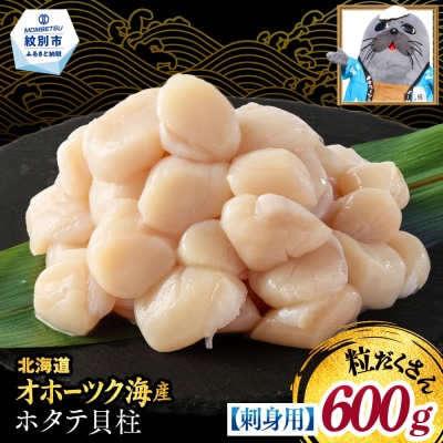 【訳あり】北海道オホーツク産ホタテ貝柱(生食用)小粒大入 600g | サイズ不揃い ワケアリ 訳あ