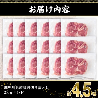 鹿児島県産豚肉切落し(250g×18P)