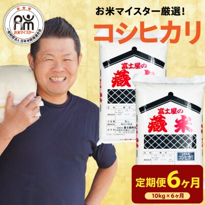 【6ヶ月定期便】 令和7年産 コシヒカリ 10kg ( 5kg × 2袋 ) × 6回 計60kg