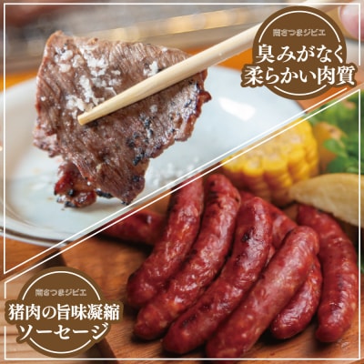 【南さつまジビエ】鹿児島県産 猪肉 焼き肉セット 焼肉用 500g・ソーセージ 200g