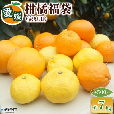 <笑丸のお楽しみ柑橘福袋(家庭用)約7kg+500g>笑丸 みかん えひめ おいしい