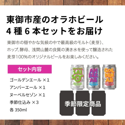 【クラフトビール】季節の6缶セット クラフトビール 飲み比べ