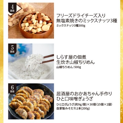 厳選定期便! 【全6回】お酒のおともに!厳選 おつまみの定期便　H028-093