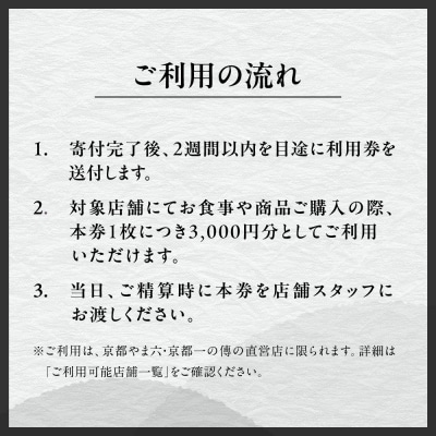 【京都一の傳】ギフト券(3,000円×3枚)|京都 西京漬け専門店 有名店 人気店 ギフト券