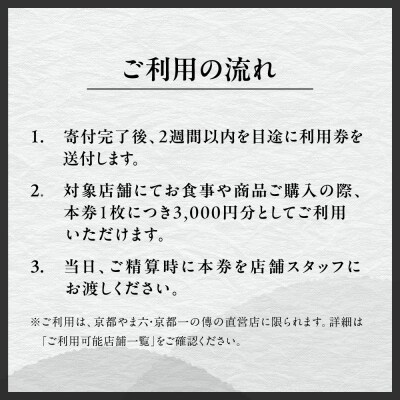 【京都一の傳】ギフト券(3,000円×10枚)|京都 西京漬け専門店 有名店 人気店 ギフト券