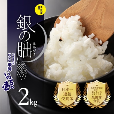 (2026年11月発送)新米【2026年産】銀の朏 2kg×1袋【13-11【11】】