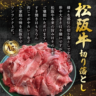 期間限定 松阪牛 厳選 切り落とし 1kg　A5ランク A5等級 国産牛 MA7