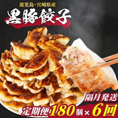 訳あり 黒豚餃子 6回 隔月 12個×15パック 冷凍 小分け たれ付き 大容量 IB011