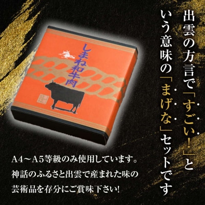 牛肉 しまね和牛まげなセット【冷凍】 藤増牧場