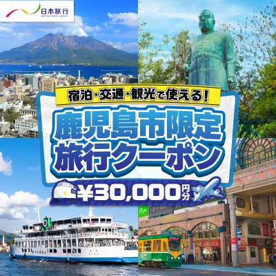 鹿児島県鹿児島市 日本旅行 地域限定旅行クーポン 30,000円分　K304-002