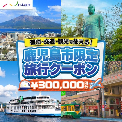 鹿児島県鹿児島市 日本旅行 地域限定旅行クーポン 300,000円分　K304-006