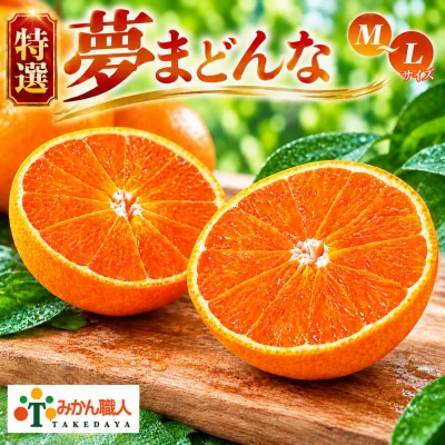 先行受付【紅まどんなと同品種】特選 夢まどんな5kg みかん 愛南町 みかん職人武田屋