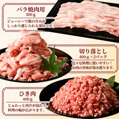 古河市産ローズポークバラエティセット2.0kg【全国銘柄食肉コンテストで最優秀賞を受賞】 _AD01