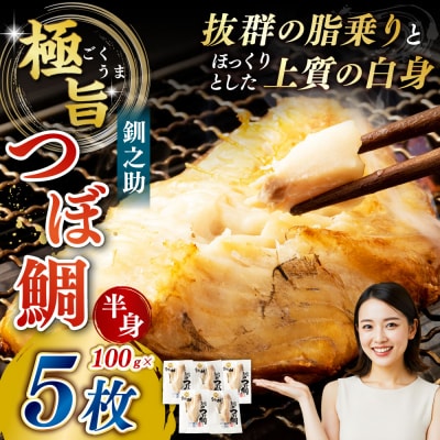  釧之助 極旨つぼだい半身 100g×5パック マルサ笹谷商店【14営業日以内に発送】