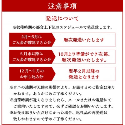 【特選】塩水ウニ80g(エゾバフンウニ) 【6月中旬(予定)～9月発送不可】うに 雲丹