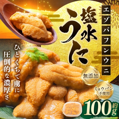 【特選】 塩水ウニ100g(エゾバフンウニ) 【6月中旬(予定)～9月発送不可】うに 雲丹