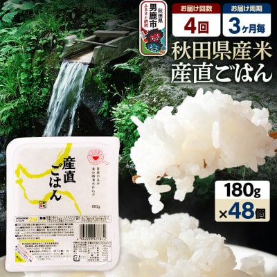 【定期便4回 3ヶ月に1回お届け】パックごはん 180g×48個|23_aks-014804c