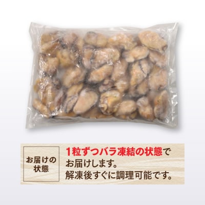 旬を急速冷凍した濃厚な牡蠣(1.3kg).バラ凍結.国産.むき身.大粒.AC382