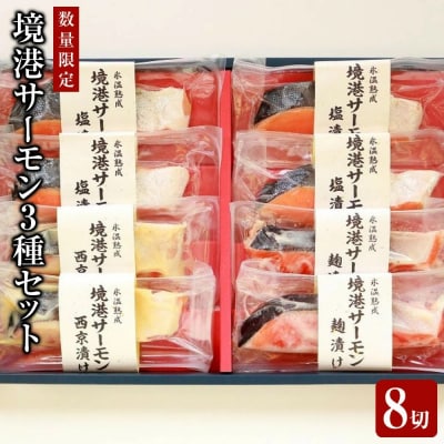 <数量限定>氷温 熟成 境港サーモン3種セット(8切)
