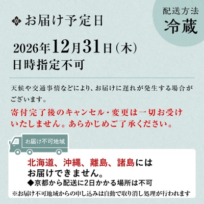 こうろ特製 大満足の一人前おせち料理(ニ客) |京都 老舗旅館 人気おせち 1人 2027 正月
