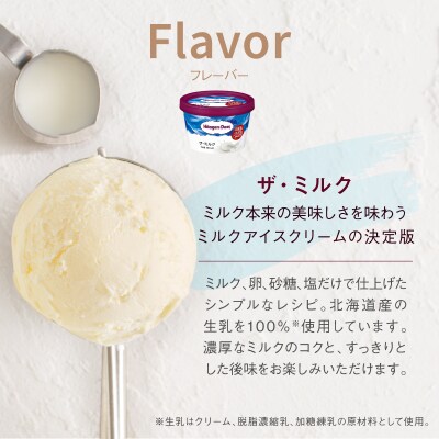 ハーゲンダッツ『ミニカップ12個セット(ザ・ミルク味)』アイスクリーム_H0016-119