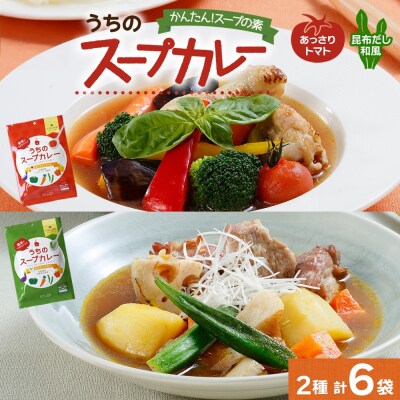 スープカレーの素 うちのスープカレー 2種セットB 計6袋_hs299-043