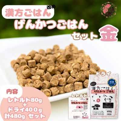 漢方ごはん改めげんかつごはん金(ドライ400g+レトルト1個)セット_hs348-004