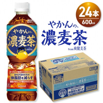 【機能性】やかんの濃麦茶 from爽健美茶 600mlPET×24本_hs137-075