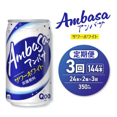 【3ヶ月定期便】アンバサ サワーホワイト 350ml缶×48本(2ケース)_hs137-213