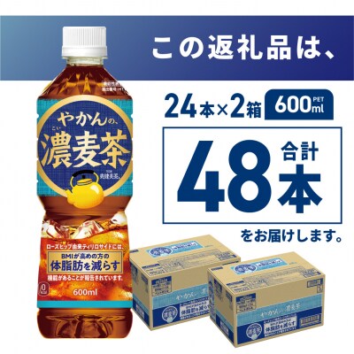【機能性】やかんの濃麦茶 from 爽健美茶 600mlPET×48本_hs137-097
