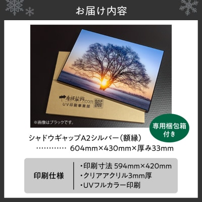 UVアクリルフォトパネルA2額装セット(シャドウギャップシルバー)_hs449-004
