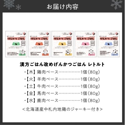 【無添加・国産】(犬用)げんかつごはん レトルト食べ比べセット地鶏ジャーキー付き_hs348-018
