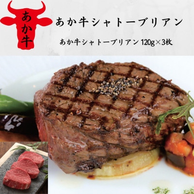あか牛シャトーブリアン(あか牛シャトーブリアン120g×3枚)(水上村)
