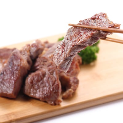 【訳あり】厚切り　牛ザブトンステーキ　500g×2P　計:1.0kg(水上村)