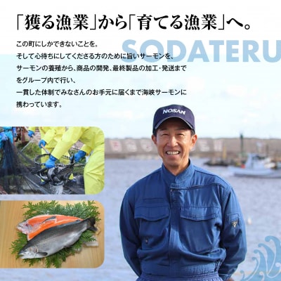 【期間限定発送】津軽海峡　大畑産海峡サーモンと桜鱒　お刺身さく食べ比べセット