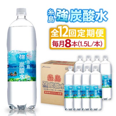 【全12回定期便】強炭酸水 1.5L×8本  糸島市/スターナイン 炭酸水  [ARM008]