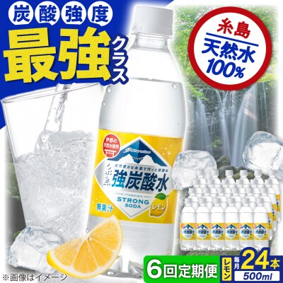 【全6回定期便】強炭酸水レモン500ml×24本 スターナイン 炭酸水[ARM013]
