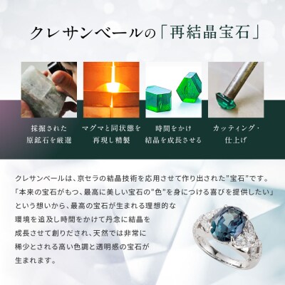 【京セラ】クレサンベール〈アレキサンドライト・天然ダイヤモンド〉リング(ジュエリー)
