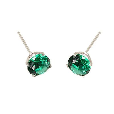 【京セラ】クレサンベール〈エメラルド〉ピアス【0.72CT/PT900】(ジュエリー)